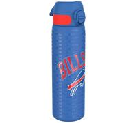 Ion8 NFL Buffalo Bills Lightweight Steel Water Bottle, 600 ml/20 oz, Non-Insulated, Leak Proof, Easy to Open, Secure Lock, Dishwasher Safe, Flip Cover, Fits Cup Holders, Metal Water Bottle