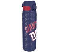 ION8 NFL Giants Lightweight Steel Water Bottle, 600 ml/20 oz, Non-Insulated, Leak Proof, Easy to Open, Secure Lock, Dishwasher Safe, Flip Cover, Fits Cup Holders, Metal Water Bottle, NFL Fans