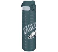 Ion8 NFL Philadelphia Eagles Lightweight Steel Water Bottle, 600 ml/20 oz, Non-Insulated, Leak Proof, Easy to Open, Secure Lock, Dishwasher Safe, Flip Cover, Fits Cup Holders, Metal Water Bottle