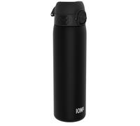 ION8 Leak Proof Slim Water Bottle, Recyclon, Black, 500ml (18oz)