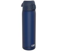 Ion8 Water Bottle, 500 ml/18 oz, Leak Proof, Easy to Open, Secure Lock, Dishwasher Safe, BPA Free, Hygienic Flip Cover, Carry Handle, Fits Cup Holders, Easy Clean, Odour Free, Carbon Neutral, Navy