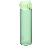 Ion8 Water Bottle, 500 ml/18 oz, Leak Proof, Easy to Open, Secure Lock, Dishwasher Safe, BPA Free, Hygienic Flip Cover, Carry Handle, Fits Cup Holders, Easy Clean, Carbon Neutral, Surf Green