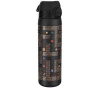 ION8 Lightweight Steel Water Bottle, 600 ml/20 oz, Non-Insulated, Leak Proof, Easy to Open, Secure Lock, Dishwasher Safe, Flip Cover, Fits Cup Holders, Carry Handle, Metal Water Bottle, Gamer