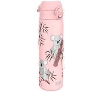 Ion8 Lightweight Steel Water Bottle, 600 ml/20 oz, Non-Insulated, Leak Proof, Easy to Open, Secure Lock, Dishwasher Safe, Flip Cover, Fits Cup Holders, Carry Handle, Metal Water Bottle, Koalas
