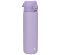 Ion8 Lightweight Steel Water Bottle, 600 ml/20 oz, Non-Insulated, Leak Proof, Easy to Open, Secure Lock, Dishwasher Safe, Flip Cover, Fits Cup Holders, Carry Handle, Metal Water Bottle, Light Purple