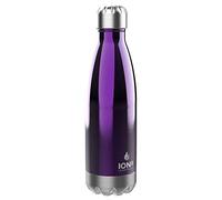 Ion8 Leak Proof Steel Water Bottle, Vacuum Insulated, Sparkling Purple, 500ml