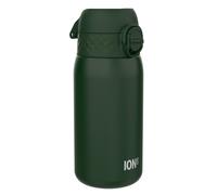 ION8 Vacuum Insulated Steel Water Bottle, 320 ml/11 oz, Leak Proof, Easy to Open, Secure Lock, Dishwasher Safe, Carry Handle, Metal Water Bottle, ThermoShield Stainless Steel, Dark Green