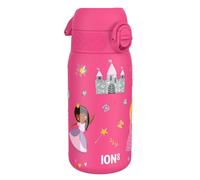 Ion8 Vacuum Insulated Steel Water Bottle, 320 ml/11 oz, Leak Proof, Easy to Open, Secure Lock, Dishwasher Safe, Carry Handle, Metal Water Bottle, ThermoShield Stainless Steel, Pink, Princess