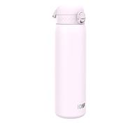 ION8 Lightweight 1 Litre Steel Water Bottle, Non-Insulated, Leak Proof, Easy to Open, Secure Lock, Dishwasher Safe, Flip Cover, Carry Handle, Ideal for Travel & Active Lifestyles, Pink