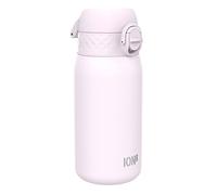 Ion8 Kids Water Bottle, Steel 400 ml/13 oz, Leak Proof, Easy to Open, Secure Lock, Dishwasher Safe, Flip Cover, Carry Handle, Easy Clean, Durable, Metal Water Bottle, Carbon Neutral, Lilac Dusk