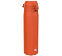Ion8 Lightweight Steel Water Bottle, 600 ml/20 oz, Non-Insulated, Leak Proof, Easy to Open, Secure Lock, Dishwasher Safe, Flip Cover, Fits Cup Holders, Carry Handle, Metal Water Bottle, Hearty Orange