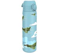 Ion8 Lightweight Steel Water Bottle, 600 ml/20 oz, Non-Insulated, Leak Proof, Easy to Open, Secure Lock, Dishwasher Safe, Flip Cover, Fits Cup Holders, Carry Handle, Metal Water Bottle, Fighter Jets