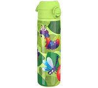 Ion8 Lightweight Steel Water Bottle, 600 ml/20 oz, Non-Insulated, Leak Proof, Easy to Open, Secure Lock, Dishwasher Safe, Flip Cover, Fits Cup Holders, Carry Handle, Metal Water Bottle, Bugs Life