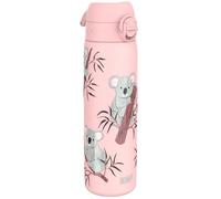 Ion8 Lightweight Steel Water Bottle, 600 ml/20 oz, Non-Insulated, Leak Proof, Easy to Open, Secure Lock, Dishwasher Safe, Flip Cover, Fits Cup Holders, Carry Handle, Metal Water Bottle, Koalas