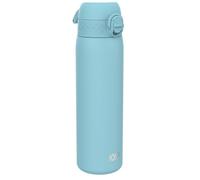 ION8 Lightweight Steel Water Bottle, 600ml/20oz, Alaskan Blue | Non-Insulated, Leak Proof, Easy to Open, Secure Lock, Dishwasher Safe, Fits Cup Holders, Carry Handle, Metal Water Bottle