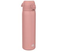 ION8 Lightweight Steel Water Bottle, 600ml/20oz, Ash Rose | Non-Insulated, Leak Proof, Easy to Open, Secure Lock, Dishwasher Safe, Fits Cup Holders, Carry Handle, Metal Water Bottle