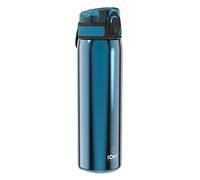 Ion8 Lightweight Steel Water Bottle, 600ml/20oz, Blue | Non-Insulated, Leak Proof, Easy to Open, Secure Lock, Dishwasher Safe, Fits Cup Holders, Carry Handle, Metal Water Bottle