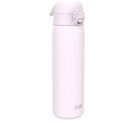 Ion8 Lightweight Steel Water Bottle, 600 ml/20 oz, Non-Insulated, Leak Proof, Easy to Open, Secure Lock, Dishwasher Safe, Flip Cover, Fits Cup Holders, Carry Handle, Metal Water Bottle, Lilac Dusk