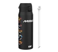 Ion8 MotoGP Racing Mix Sports Thermal Water Bottle with Removable Straw, 750ml/24oz, Leak Proof Insulated Drinking Bottle, Easy to Open, Secure Lock, Dishwasher Safe, Flip Cover, Metal Bottle
