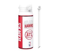 Ion8 NBA Atlanta Hawks Sports Thermal Water Bottle with Removable Straw, 750ml/24oz, Leak-proof Vacuum Insulated Drinking Bottle, Easy to Open, Secure Lock, Dishwasher Safe, Flip Cover, Metal Bottle