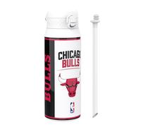 Ion8 NBA Chicago Bulls Sports Thermal Water Bottle with Removable Straw, 750ml/24oz, Leak-proof Vacuum Insulated Drinking Bottle, Easy to Open, Secure Lock, Dishwasher Safe, Flip Cover, Metal Bottle