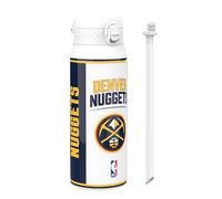 Ion8 NBA Denver Nuggets Sports Thermal Water Bottle with Removable Straw, 750ml/24oz, Leak-proof Vacuum Insulated Drinking Bottle, Easy to Open, Secure Lock, Dishwasher Safe, Flip Cover, Metal Bottle