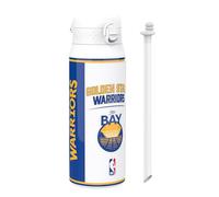 Ion8 NBA Golden State Warriors Sports Thermal Water Bottle with Removable Straw, 750ml/24oz, Leak Proof Insulated Drinking Bottle, Easy to Open, Secure Lock, Dishwasher Safe, Flip Cover, Metal Bottle