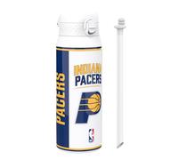 Ion8 NBA Indiana Pacers Sports Thermal Water Bottle with Removable Straw, 750ml/24oz, Leak-proof Vacuum Insulated Drinking Bottle, Easy to Open, Secure Lock, Dishwasher Safe, Flip Cover, Metal Bottle