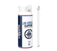 Ion8 NBA Los Angeles Clippers Sports Thermal Water Bottle with Removable Straw, 750ml/24oz, Leak Proof Insulated Drinking Bottle, Easy to Open, Secure Lock, Dishwasher Safe, Flip Cover, Metal Bottle