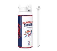 Ion8 NBA Oklahoma City Thunder Sports Thermal Water Bottle with Removable Straw, 750ml/24oz, Leak Proof Insulated Drinking Bottle, Easy to Open, Secure Lock, Dishwasher Safe, Flip Cover, Metal Bottle