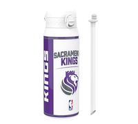 Ion8 NBA Sacramento Kings Sports Thermal Water Bottle with Removable Straw, 750ml/24oz, Leak Proof Insulated Drinking Bottle, Easy to Open, Secure Lock, Dishwasher Safe, Flip Cover, Metal Bottle