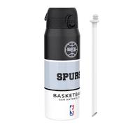Ion8 NBA San Antonio Spurs Sports Thermal Water Bottle with Removable Straw, 750ml/24oz, Leak Proof Insulated Drinking Bottle, Easy to Open, Secure Lock, Dishwasher Safe, Flip Cover, Metal Bottle
