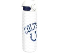 Ion8 NFL Indianapolis Colts Lightweight Steel Water Bottle, 600 ml/20 oz, Non-Insulated, Leak Proof, Easy to Open, Secure Lock, Dishwasher Safe, Flip Cover, Fits Cup Holders, Metal Water Bottle