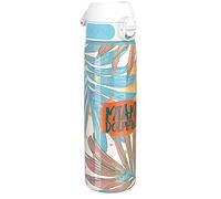Ion8 NFL Miami Dolphins Lightweight Steel Water Bottle, 600 ml/20 oz, Non-Insulated, Leak Proof, Easy to Open, Secure Lock, Dishwasher Safe, Flip Cover, Fits Cup Holders, Metal Water Bottle