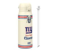 Ion8 NFL New York Giants Sports Thermal Water Bottle with Removable Straw, 750ml/24oz, Leak Proof Insulated Drinking Bottle, Easy to Open, Secure Lock, Dishwasher Safe, Flip Cover, Metal Water Bottle