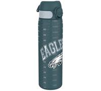 Ion8 NFL Eagles Lightweight Steel Water Bottle, 600 ml/20 oz, Non-Insulated, Leak Proof, Easy to Open, Secure Lock, Dishwasher Safe, Flip Cover, Fits Cup Holders, Metal Water Bottle, NFL Fans
