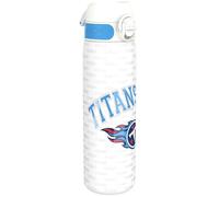 ION8 NFL Titans Lightweight Steel Water Bottle, 600 ml/20 oz, Non-Insulated, Leak Proof, Easy to Open, Secure Lock, Dishwasher Safe, Flip Cover, Fits Cup Holders, Metal Water Bottle, NFL Fans