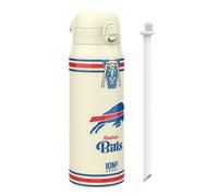 Ion8 NFL Bills Sports Thermal Water Bottle with Removable Straw, 750ml/24oz, Leak-proof Vacuum Insulated Drinking Bottle, Easy to Open, Secure Lock, Dishwasher Safe, Flip Cover, Metal water Bottle