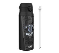 Ion8 NFL Colts Sports Thermal Water Bottle with Removable Straw, 750ml/24oz, Leak-proof Vacuum Insulated Drinking Bottle, Easy to Open, Secure Lock, Dishwasher Safe, Flip Cover, Metal water Bottle