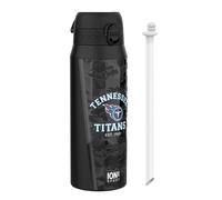 NFL Tennessee Titans Sports Thermal Water Bottle with Removable Straw, 750ml/24oz, Leak Proof Insulated Drinking Bottle, Easy to Open, Secure Lock, Dishwasher Safe, Flip Cover, Metal Water Bottle