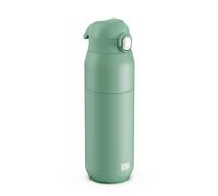 ION8 Primo Revive Insulated Water Bottle 540 ml (18 oz)- Leakproof Stainless Steel Bottle with Flip Lid, One Touch Open, Fast Flow, Vacuum Insulated Hot & Cold, Dishwasher Safe, Aqua