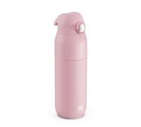ION8 Primo Revive Insulated Water Bottle 540 ml (18 oz)- Leakproof Stainless Steel Bottle with Flip Lid, One Touch Open, Fast Flow, Vacuum Insulated Hot & Cold, Dishwasher Safe, Light Pink
