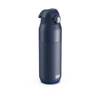 ION8 Primo Revive Insulated Water Bottle 540 ml (18 oz)- Leakproof Stainless Steel Bottle with Flip Lid, One Touch Open, Fast Flow, Vacuum Insulated Hot & Cold, Dishwasher Safe, Navy Blue
