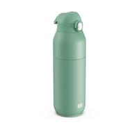 ION8 Primo Revive Insulated Water Bottle 720 ml (24 oz)- Leakproof Stainless Steel Bottle with Flip Lid, One Touch Open, Fast Flow, Vacuum Insulated Hot & Cold, Dishwasher Safe, Aqua