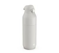 ION8 Primo Revive Insulated Water Bottle 910 ml (30 oz)- Leakproof Stainless Steel Bottle with Flip Lid, One Touch Open, Fast Flow, Vacuum Insulated Hot & Cold, Dishwasher Safe, White
