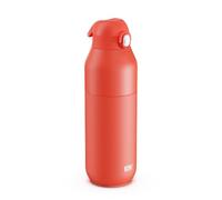 ION8 Primo Revive Insulated Water Bottle 910 ml (30 oz)- Leakproof Stainless Steel Bottle with Flip Lid, One Touch Open, Fast Flow, Vacuum Insulated Hot & Cold, Dishwasher Safe, Coral