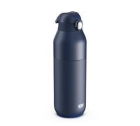ION8 Primo Revive Insulated Water Bottle 910 ml (30 oz)- Leakproof Stainless Steel Bottle with Flip Lid, One Touch Open, Fast Flow, Vacuum Insulated Hot & Cold, Dishwasher Safe, Navy Blue