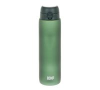 Ion8 1 Litre Water Bottle, Leak Proof, Flip Lid, Carry Handle, Rapid Hydration, Dishwasher Safe, BPA Free, Contoured Grip, Ideal for Travel, Gym & Activity, Carbon Neutral Recyclon, 32 oz, Dark Green
