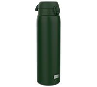 ION8 Lightweight 1 Litre Steel Water Bottle, Non-Insulated, Leak Proof, Easy to Open, Secure Lock, Dishwasher Safe, Flip Cover, Carry Handle, Ideal for Travel & Active Lifestyles, Dark Green