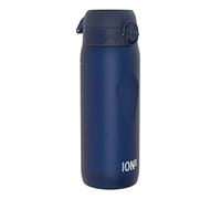 ION8 Sports Water Bottle, Leak Proof, 750ml (24oz), Navy | Easy to Open, Secure Lock, Dishwasher Safe, Flip Cover, Carry Handle, Soft Touch Contoured Grip, Easy Clean, Odour Free